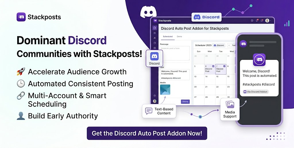 Discord Auto Post Addon for Stackposts