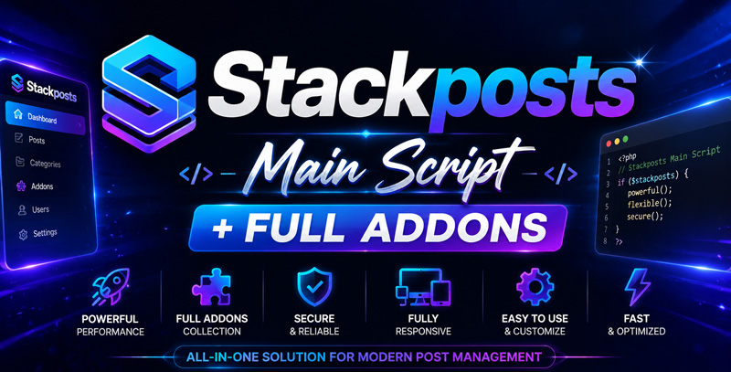 Stackposts Main Script + Full Addons