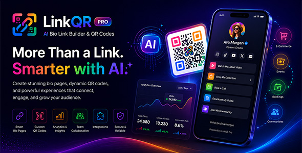LinkQR – AI Bio Links, Dynamic QR Codes, Short Links & Campaign Analytics SaaS