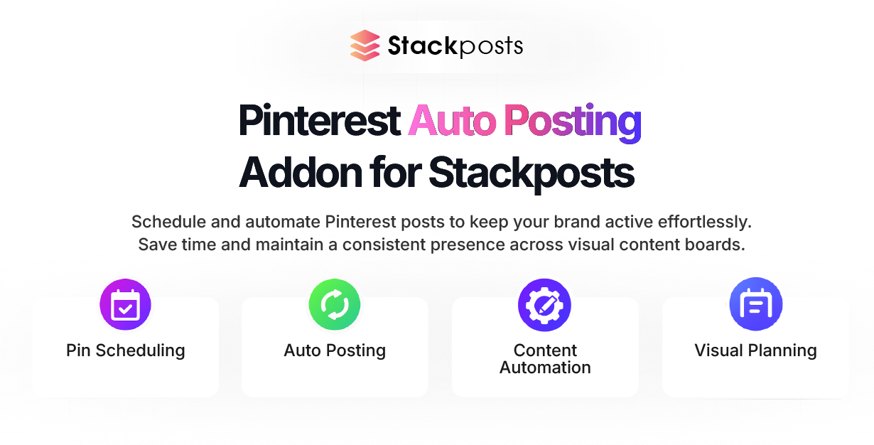 Pinterest Auto Post Addon for Stackposts