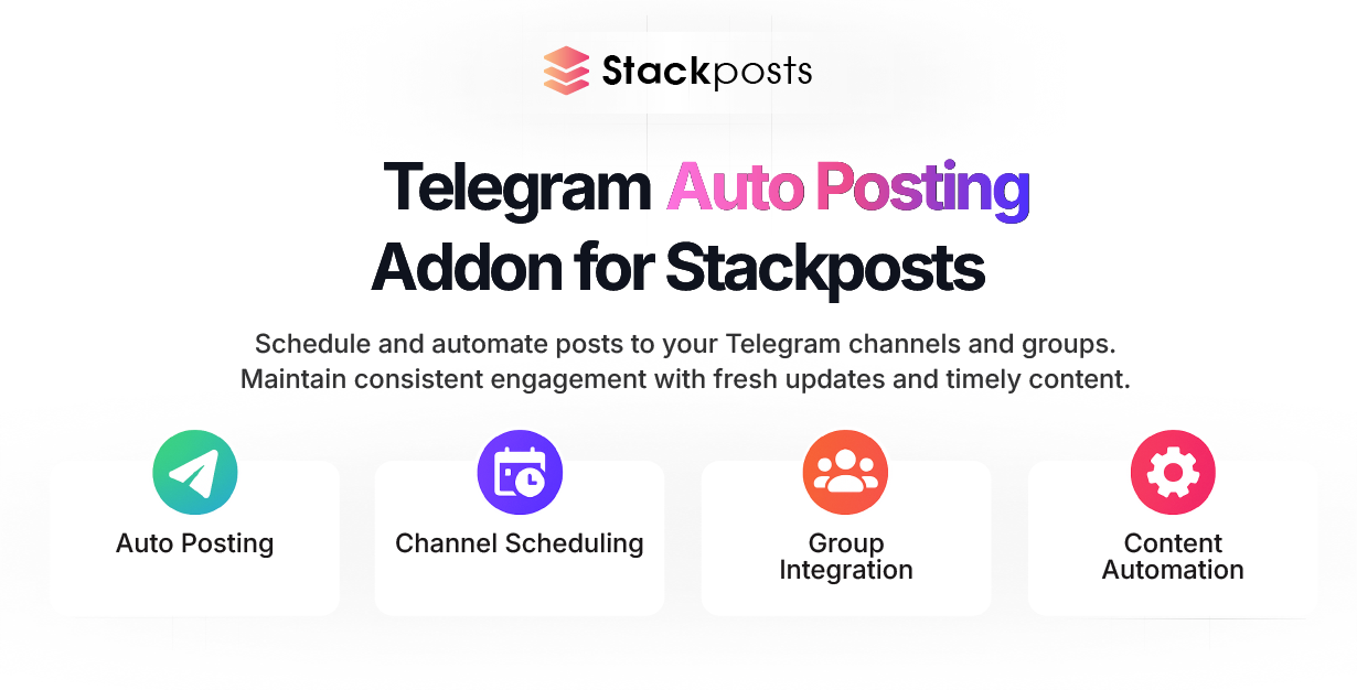 Telegram Auto Post Addon for Stackposts