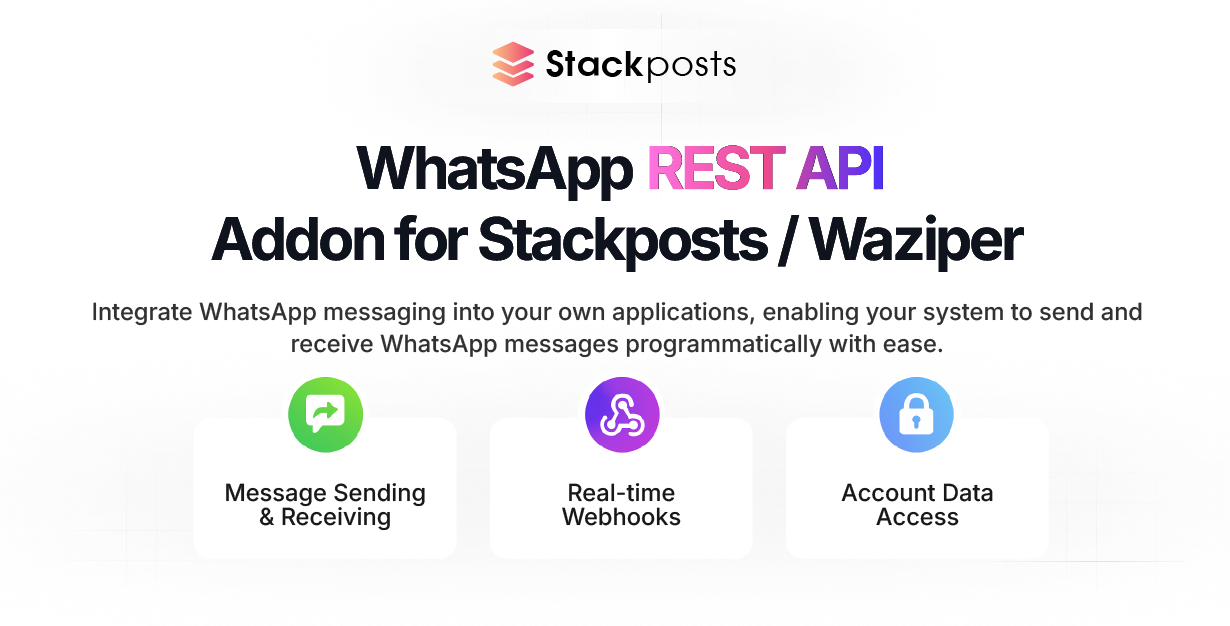 Whatsapp Rest API Addon for Waziper