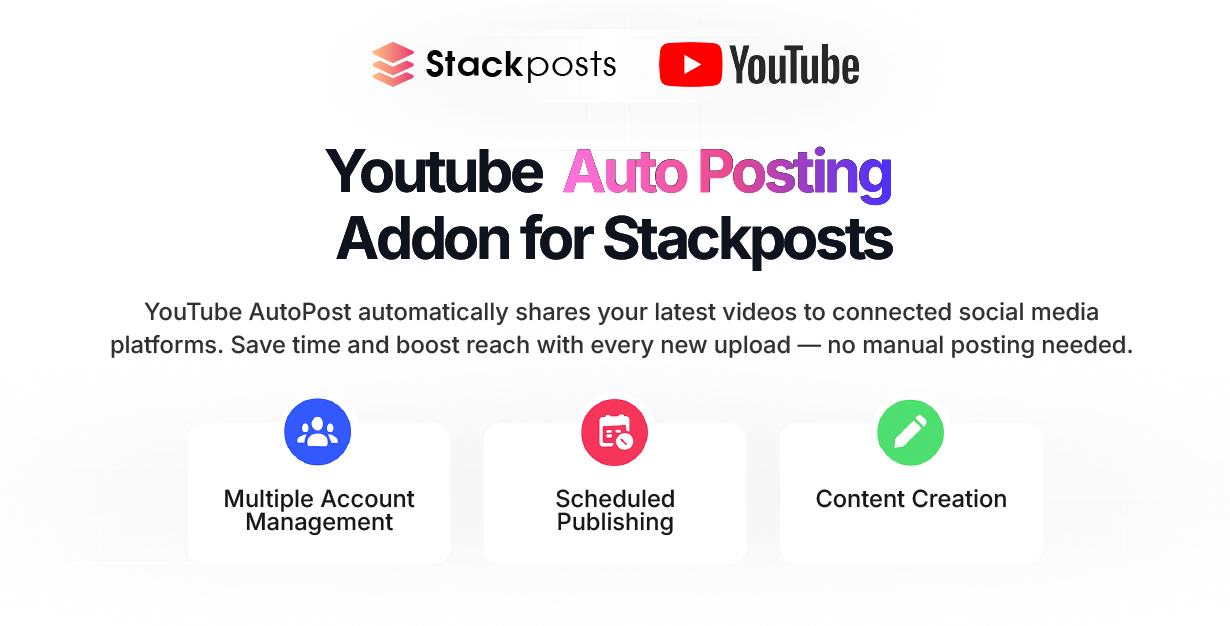 Youtube Auto Post Addon for Stackposts